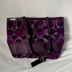 Purple coach bag